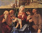 Lorenzo Lotto Madonna and Child with Saints oil on canvas